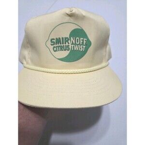 Vintage Smirnoff Citrus Twist Hat YoungAn Rope Snapback Cap Yellow Lemon Lime